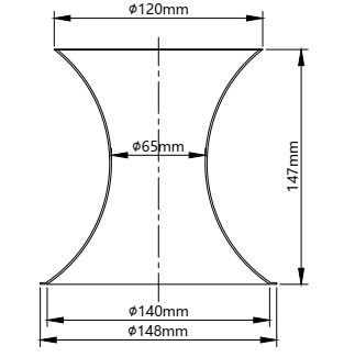 Spinnender Filter-Käfig Venturi 148x120x147mm