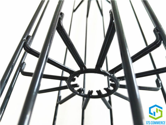 Doppelter Spinnen-Käfig-Kohlenstoffstahl-Taschen-Haus-Käfig des Draht-Spinnen-Stern-Filter-Käfig-Silikon-Beschichtungs-Falten-Käfig-120mm