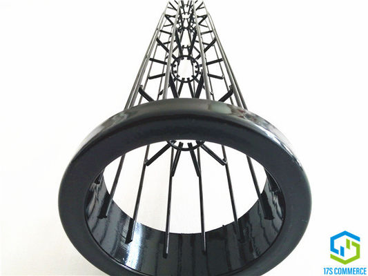 Doppelte Spinne des Draht-Spinnen-Stern-Käfig-Silikon-Beschichtungs-Falten-Käfig-110mm sperren Flussstahl-Staub-Kollektor-Käfig ein