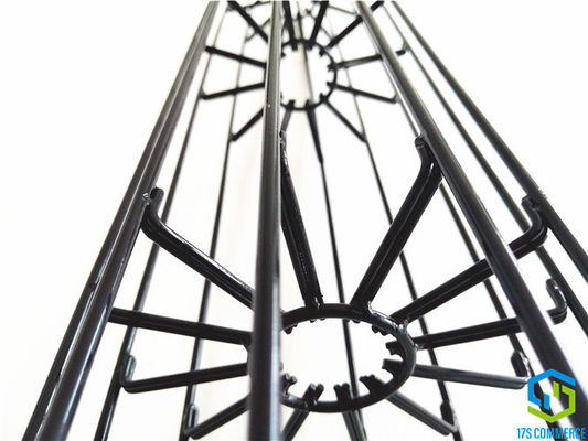 Doppelte Spinne des Draht-Spinnen-Stern-Käfig-Silikon-Beschichtungs-Falten-Käfig-110mm sperren Flussstahl-Staub-Kollektor-Käfig ein