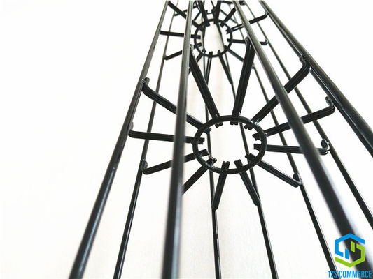 Doppelte Spinne des Draht-Spinnen-Stern-Käfig-Silikon-Beschichtungs-Falten-Käfig-110mm sperren Flussstahl-Staub-Kollektor-Käfig ein